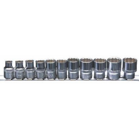 1/4 INCH DRIVE 11PC SHALLOW SOCKET SET 12 POINT MM (20102)