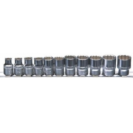 1/4 INCH DRIVE 11PC SHALLOW SOCKET SET 12 POINT MM (20102)