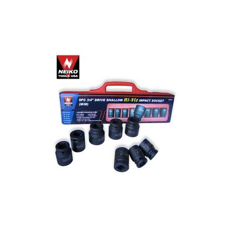 9PC 3/4 DRIVE - IMPACT SHORT MM (02464A)