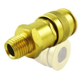 Universal Air Coupler Solid Brass, male 1/4 inch (30255)