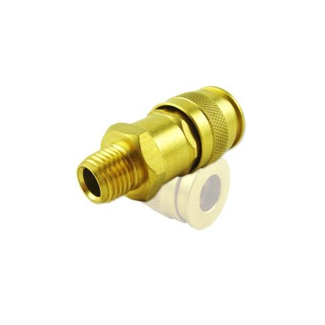 Universal Air Coupler Solid Brass, male 1/4 inch (30255)
