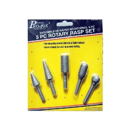 Rotary Rasp set For Drills 5pcs WOOD (25004)