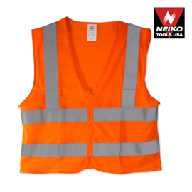 SAFETY VEST ORANGE KNIT W/2 POCKETS LARGE (53967A)