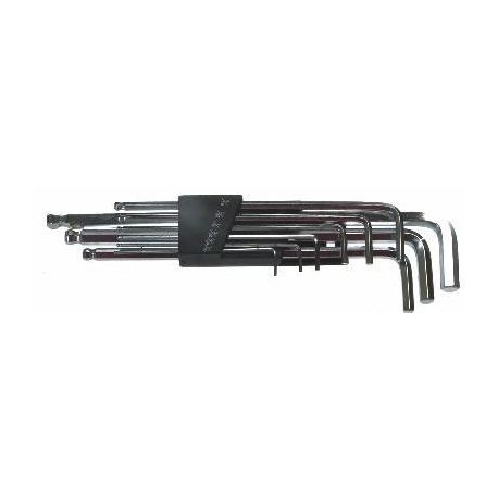Jeu clés mâles 6 pans sur anneau, 8 pièces KS Tools 151.3250
