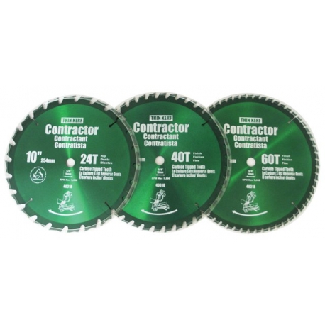 3pc 10 inch Wood cutting blades