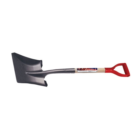 SHOVEL WITH SQUARE HEAD AND WOODEN HANDLE (130502)