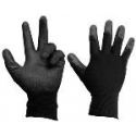 Douze paires de gants en polyester et couche de nitrile L PU-301L