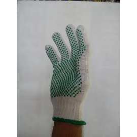 knitted Dotted cotton gloves Large (12 pairs) (45315)