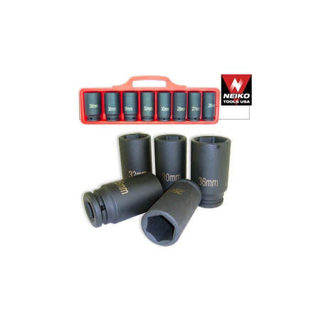 9PC 3/4 INCH DR. DEEP IMPACT SOCKET SET, MM