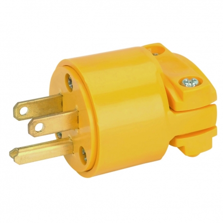 Male plug connector 125V 15 amp (140004)