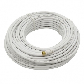 RG6 50 ft WHITE COAXIAL CABLE (swv2176w)