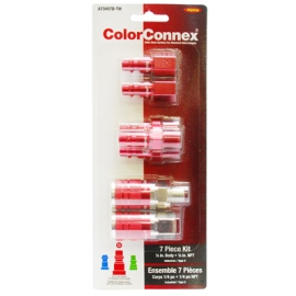 776216- Red Coupler & Plug Kit 1/4in, 7pc