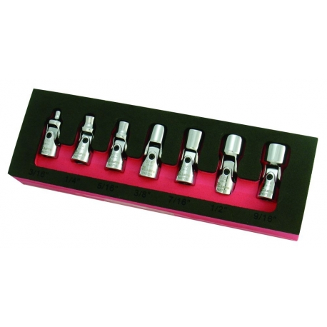Astro Tools 7pc. 1/4" Drive Flex Socket Set - 6 Point - SAE 7407