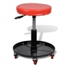 Adjustable Mechanic Rolling Seat Stool Garage Shop Stool Round 210217