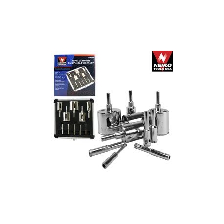 10pc Diamond Dust Hole Saw Set 