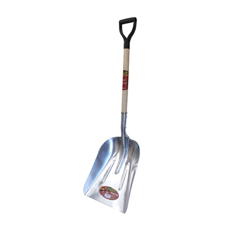  130513- Shovel Grain Scoop Alum 46 Wood Poly D-HDL 