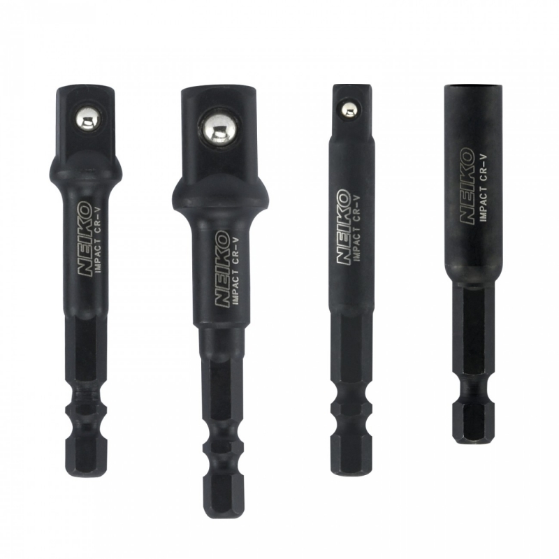 4pc Impact Grade Socket Adapters and Bit Holder For Power
