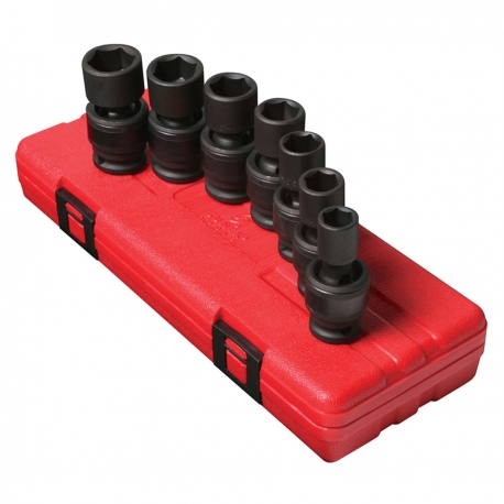 7 Piece 1/2" Drive Universal Metric Impact Socket Set sun2655