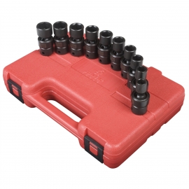 10 Piece 3/8" Drive Standard Metric Universal Impact Socket Set SUN3657