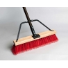  207024- Red Push Broom 24in With Brace & HDL 