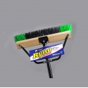  270024- Push Broom 24in With Brace & Handle (GREEN +BLACK) 