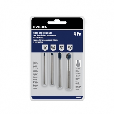 4 Pc Glass and Tile Bit Set 36550