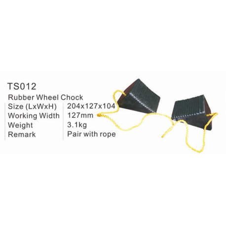 TS012 Paire de Stoppeur pour pneus 8'' x 7'' x 4'' 