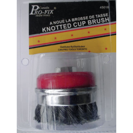 Knotted wire brush 3''straight bristle 45018