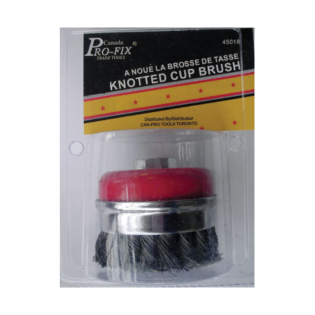 Knotted wire brush 4''straight bristle 45019
