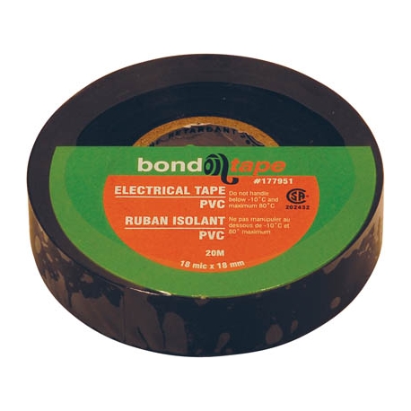  177951-10pc PVC Electrical Tape 18mmX20m (Black) 