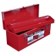  187124- Tool Box 24in Steel Red w/Handle and 2 Latches 