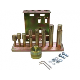  9 pc. Press Pin/Punch Kit With Holder Bracket For Dynamo Air/Hydraulic Shop Presses (spak)