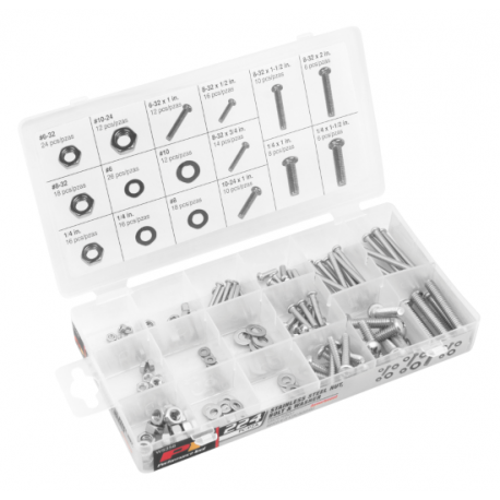 Assortiment boulons et vis aciex inox 224pc w5358