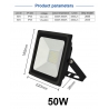 Projecteurs LED 50W 110V IP65 étanche haute luminosité noir BTL50W