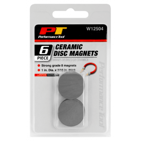 w12504 6pc Ceramic Disc Magnets