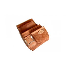 Leather tool pouch 3 pocket w/ hammer holder RIGHT P-405 