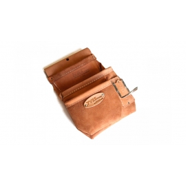 Leather tool pouch 3 pocket w/ hammer holder LEFT P-406 
