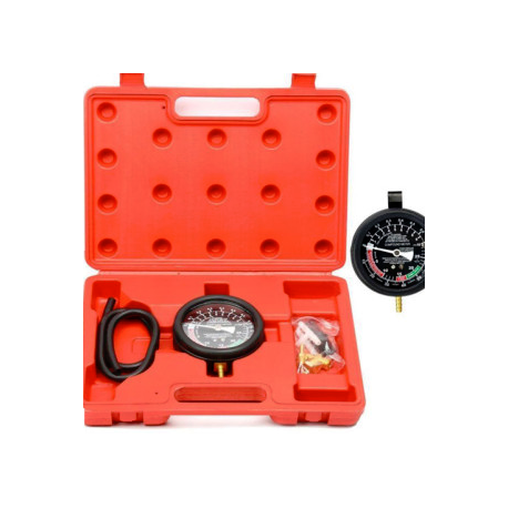 Large 3-1/2 Vacuum Type Dual Dial Engine Fuel Pump Pressure Compression Tester G1015