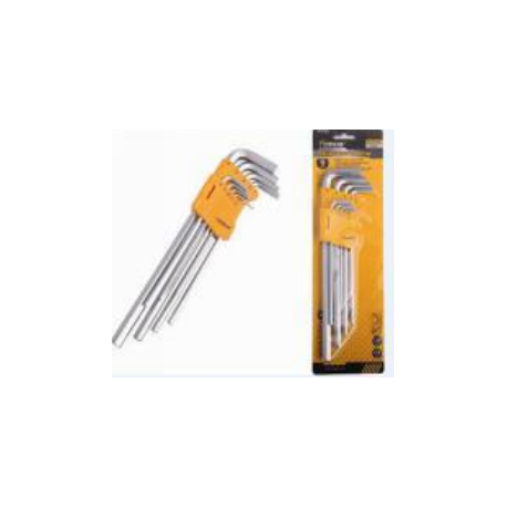 9Pcs Extra Long Hex Key Set SAE 260301