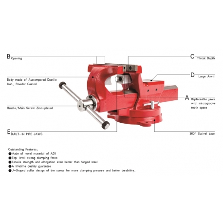 ADI Industrial Swivel vise 6'' (FSV06)