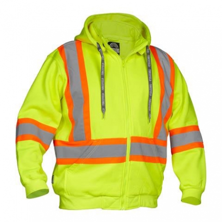Yellow safety hoodie (105636)