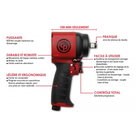 Stubby 1/2'' CP impact wrench (CP7732C)