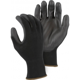 Polyester PU palm coated gloves (105552)