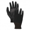 Polyester PU palm coated gloves, large (105553)