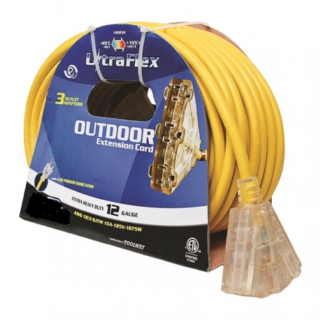 Extension cord SJTW 12/3 30 feet 3 outlet (140050)