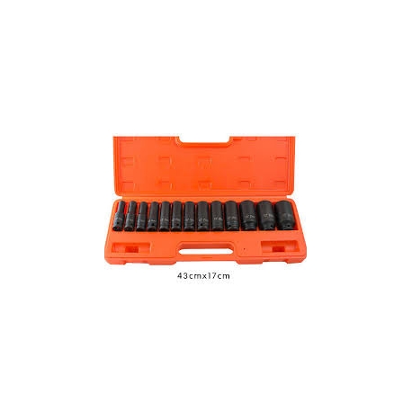 Deep impact socket set 1/2'' drive SAE (BTSAE12)