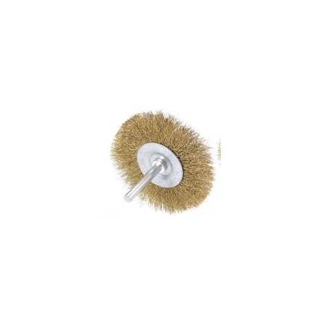 Brosse d'acier en brasse 3" x 1/4" shaft (btwb3d)