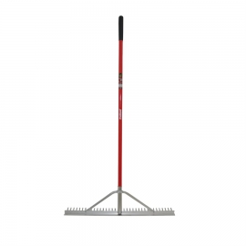 130524- ALUMINUM RAKE 36 TINES W/ 64 INCH FIBERGLASS HANDLE