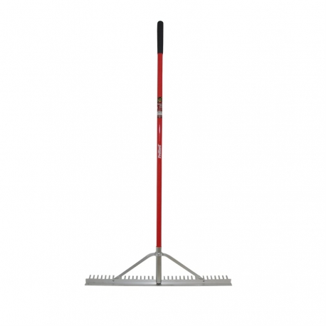 130524- ALUMINUM RAKE 36 TINES W/ 64 INCH FIBERGLASS HANDLE