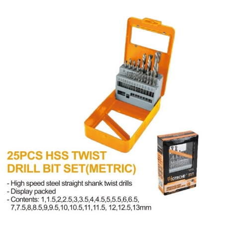 Metric HSS drill bit set 25 pc (501003)